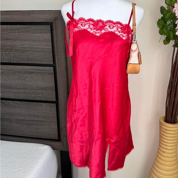 Y2k VICTORIA SECRET SLIP LACE DRESS - Picture 1 of 3